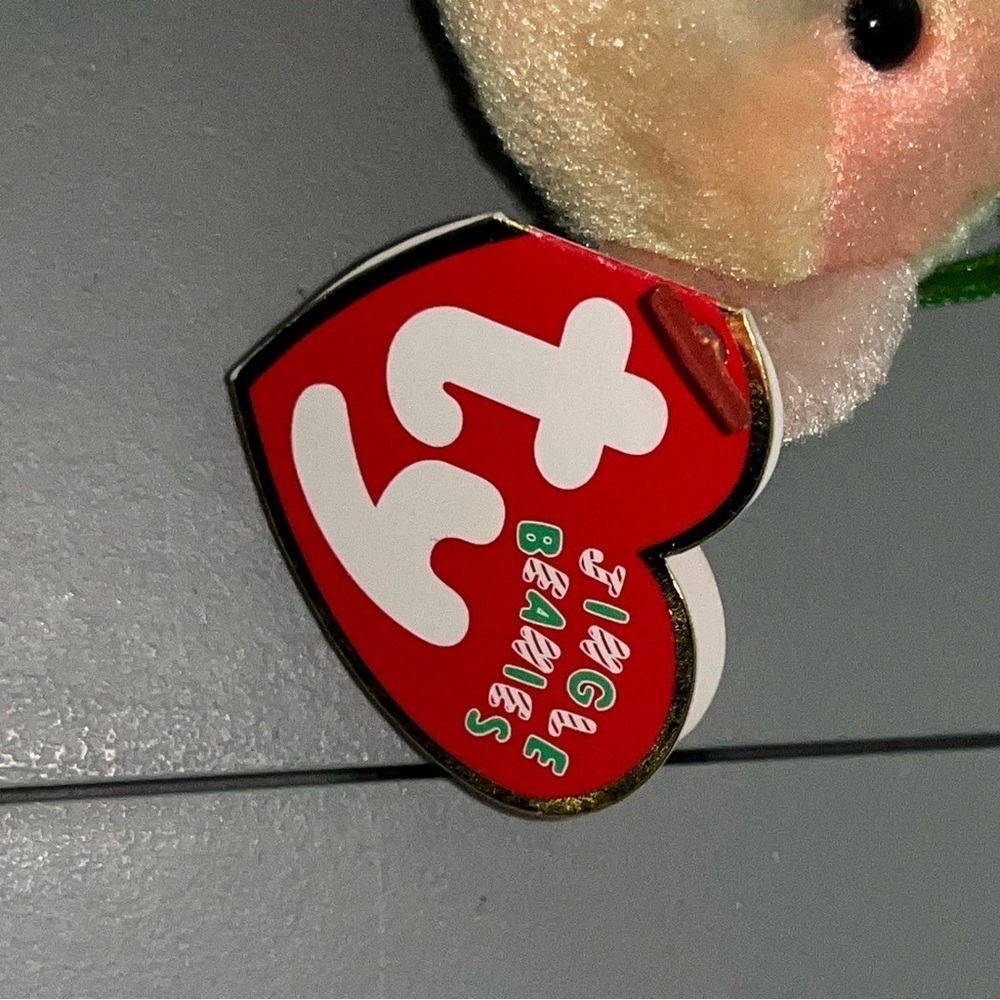 Ty Jingle Beanie Baby PEACE the Bear Ornament NWT 2001 - Picture 7 of 10